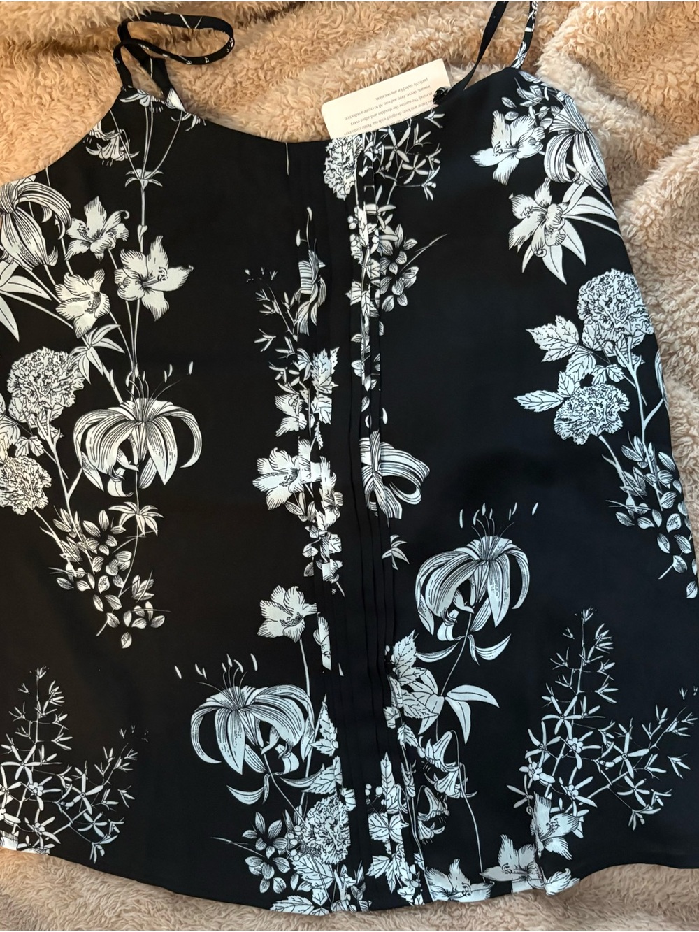 Banana Republic Black and White Floral Cami